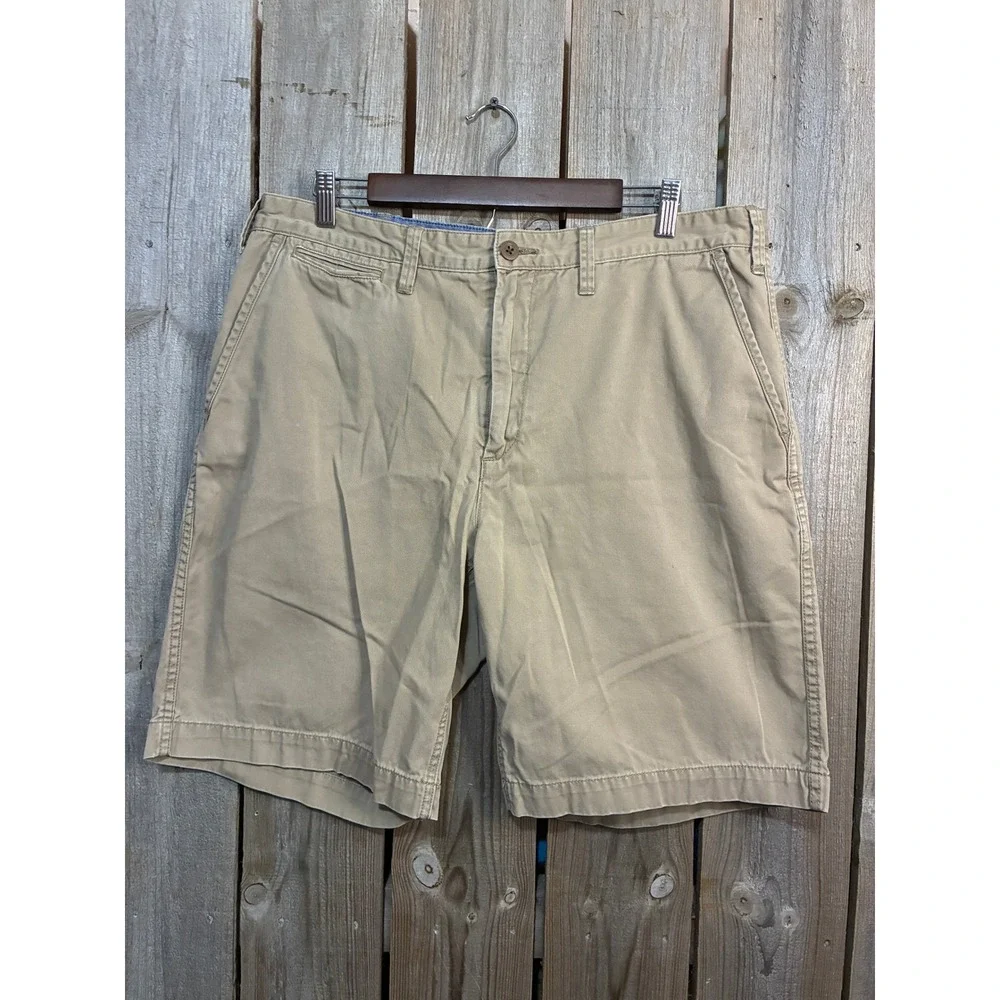 Polo Ralph Lauren Mens Relaxed Fit Chino Shorts Tan Khaki Cotton 36 10 Inseam
